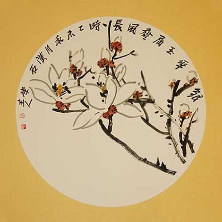 画家刘振平大写意花鸟国画作品：银花玉屑香风长